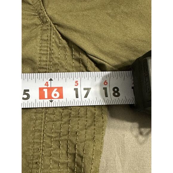 Womens Utility Jacket Love Tree Olive Green LS Zips & Snaps Size Small - Picture 14 of 16